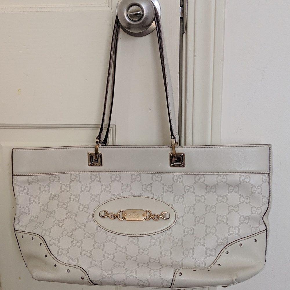 White Gucci handbag